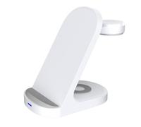 3 In 1 Stazione di ricarica Senza Fili Multiple Dispositivi 15W Carica Per Telefono Smartwatch Auricolari Simultanei Tariffe Più Dispositivi Con Cuffie Invisibili