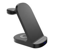 3 In 1 Stazione di ricarica Senza Fili Multiple Dispositivi 15W Carica Per Telefono Smartwatch Auricolari Simultanei Tariffe Più Dispositivi Con Cuffie Invisibili