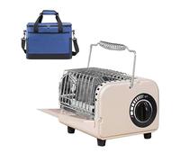 3 in 1 Stufa da Esterno Adjustable Temperature, Stufetta a Gas Portatile Borsa Portaoggetti Inclusa, per Campeggio e Viaggio,Khaki