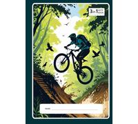 3-in-1 Subject Hardcover Notebook - 243 Pages - 7" x 10": Glow-Powered Relay Design - Rule the Race & Notes
