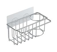 3 in 1, supporto per spugna per lavello da cucina, supporto adesivo per lavello, in acciaio inox, antiruggine, per lavello da cucina, bagno, lavandino
