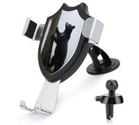 3 in 1 Supporto universale per telefono da auto con ventosa regolabile Alberi notturni Orso nero Supporto per telefono cellulare con clip in metallo per ventola parabrezza cruscotto accessori auto