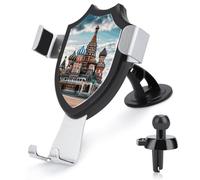 3 in 1 Supporto universale per telefono da auto con ventosa regolabile Cattedrale di San Basilio a Mosca Supporto per telefono cellulare con clip in metallo per bocchetta di ventilazione parabrezza