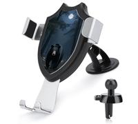 3 in 1 Supporto universale per telefono da auto con ventosa regolabile con orso nero alberi notturni supporto per telefono cellulare con clip in metallo per ventola parabrezza cruscotto accessori auto