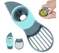 3-in-1 Taglia Avocado, Taozoey Affettatrice Avocado, Multifunzione Avocado Coltello, Affetta Avocado, Gadget da Cucina Multiuso per Avocado, Kiwi e Altro(Blu)