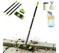 3-in-1 Versatile Weed Brush Combo Set Telescopic for Block Paving (Green)