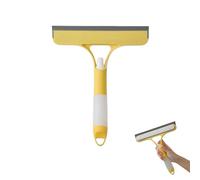 3 in 1 Window Cleaning Scraper, 3 in 1 Window Cleaner Squeegee, Mirror Squeegee with Sprayer for Glass Doors for Windows Glass, Mirrors (1pcs*Yellow)