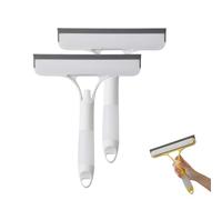 3 in 1 Window Cleaning Scraper, 3 in 1 Window Cleaner Squeegee, Mirror Squeegee with Sprayer for Glass Doors for Windows Glass, Mirrors (2pcs*D)
