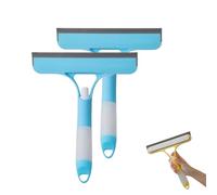 3 in 1 Window Cleaning Scraper, 3 in 1 Window Cleaner Squeegee, Mirror Squeegee with Sprayer for Glass Doors for Windows Glass, Mirrors (2pcs*E)