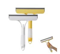 3 in 1 Window Cleaning Scraper, 3 in 1 Window Cleaner Squeegee, Mirror Squeegee with Sprayer for Glass Doors for Windows Glass, Mirrors (2pcs*F)