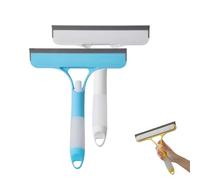 3 in 1 Window Cleaning Scraper, 3 in 1 Window Cleaner Squeegee, Mirror Squeegee with Sprayer for Glass Doors for Windows Glass, Mirrors (2pcs*B)