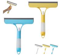 3 in 1 Window Cleaning Scraper, Windows Squeegee with Sprayer and Retrospecti Window Cleaning Tool, Windows Squeegee with Sprayer and All-Purpose Shower Squeegees, for Shower Doors (Y+B)
