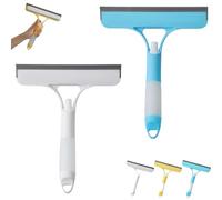 3 in 1 Window Cleaning Scraper, Windows Squeegee with Sprayer and Retrospecti Window Cleaning Tool, Windows Squeegee with Sprayer and All-Purpose Shower Squeegees, for Shower Doors (W+B)