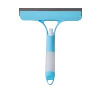 3 in 1 Window Cleaning Scraper with Spray Bottle 3 in 1 Multi-Function Scraper, Cleaner & Scrubber for Car Windows, Home, Shower Doors & Mirrors (Blue)