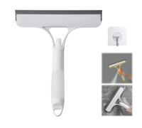3 in 1 Window Cleaning Scraper with Spray Bottle - Upgraded Squeegee Cleaner Tool for Glass, Tiles, Floor, Car, Home, Kitchen, Bathroom (White)