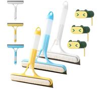3 in 1 Window Cleaning Scraper with Spray, Scrubber & Squeegee - Streak-Free Cleaning on Shower Glass, Car Windshields, Windows, Tiles, Kitchens & Mirrors (Mixed)