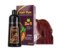 3-In-1 Wine Red Hair Colour Shampoo, Herbal Shampoo To Darken Hair, Fast-Acting Formula, Semi-Permanent Grey Coverage, For Men and Women, Restores Shine (Wine Red)