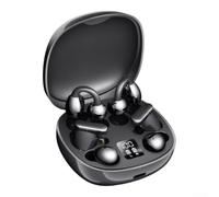 3-in-1 Wireless Earbuds 3 Pairs LED Display(Black) | Three wearing styles, in-ear ear-clip per semi, per versatile fit, LED display case, 48h total battery