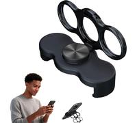 3-in-1Magnetic Phone Grip Stand with360 Rotation â Dual-Ring Kickstand, Foldable Clip & Car/Desk Mount, Compatible with XX-Black