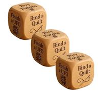 3 in legno fatti a mano, 5 x 5 x 5 cm, per lavori di cucito, processo di incisione, ogni lato ha un compito relativo al cucito, per quilter e amanti 'artigianato