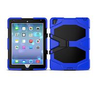 3 in1 Outdoor Custodia Tablet per Apple iPad 2017 9.7 pollici stossfestes Hardcase e silicone cornice Tablet Hybrid blu Blau