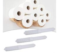 3 inserti di ricambio per rotolo di carta igienica caricato a molla, con lunghezza regolabile, per dispenser di carta da bagno (bianco, 3 pezzi)