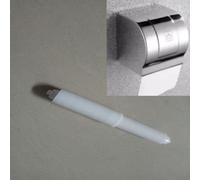 3 inserti di ricambio per rotolo di carta igienica caricato a molla, lunghezza regolabile da 106 mm a 160 mm, per bagno (nero, 1 pezzo)