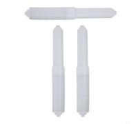 3 inserti di ricambio per rotolo di carta igienica caricato a molla, per bagno, in plastica, lunghezza regolabile 106 160 mm (bianco, 3 pezzi)