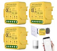 3 interruttori smart per tapparelle WiFi WiFi, interruttore intelligente da incasso, modulo per tapparelle con regolazione della durata per tende e tende da sole, compatibile con Google Home/Smart