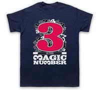 3 Is The Magic Number De La Soul Hip Hop Trio Track T-Shirt Navy Mens Tee Unisex Shirt S