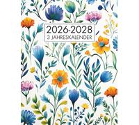 3 Jahres Kalender 2026-2028: 36 Monate von Januar 2026 ezember 2028 | Monatsplaner & Terminplaner A4 - ein Monat auf zwei Seiten | Großes Format zum Notieren und Organisieren