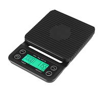 3 kg/0,1g Bilancia Digitale Alimentare ABS Multifunzione Digitale Precisione del Piano Bilancia con Retroilluminazione LCD Display Tempo funzione Elegant Nero (batterie non incluse)