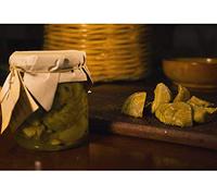 3 kg - Cardi sott'olio di Rosalba Cau, preparati con un'attenta selezione delle materie prime ed una grande dedizione all'arte culinaria sarda