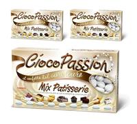 3 Kg di Confetti Crispo Cioco Passion Mix Patisserie, con Cioccolato al Latte Bianco Ripieni, Gusti Assortiti, per Bomboniera Confettata Matrimonio Comunione (3000 gr)