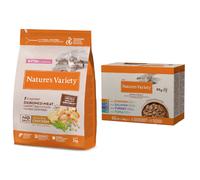 Nature's Variety No Grain - Crocchette per gattino/gattino sterilizzato, pollo, 3 kg