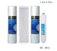 3 Kit 4 Filtri depuratore acqua osmosi inversa purificatore rubinetto domestico