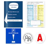 3 Kit Giovane Driver Conduttore Constat Amichevole Incidente Disco Parcheggio Blu Auto Auto Auto Magnetico Guida Accompagnato Magnetico Accessori Auto Il Pacchetto Per Debito (3)