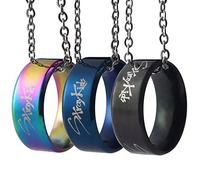 3 Kpop Stray Kids randagi bambini Merch anello con collana, randagi bambini gioielli in acciaio inossidabile per regali, Acciaio inossidabile
