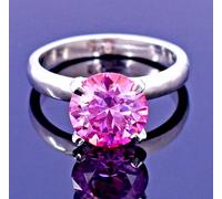 3 KT Rosa Trattato Anello Diamante Ottimi Luster VVS1 Certificato Natale Regalo