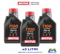 3 L MOTUL 7100 10W40 4 TEMPI OLIO MOTORE 100% SINTETICO MOTO SCOOTER JASO MA2