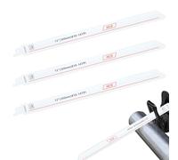 3 lame per sega alternativa da 30 cm per taglio rapido di metalli, 10-14 TPI 300 mm di lunghezza, lame per sega a sciabola per metalli, lame bimetalliche per seghe da ricetta Bosch, Dewalt, Makita