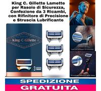 3 Lamette x Rasoio di Sicurezza,Rifinitore Di Precisione E Struscia Lubrificante
