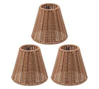 3 lampade a clip in rattan, ideali per lampade e applique da parete Chlier nt, ricambio perfetto per l'illuminazione domestica