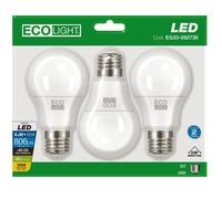 3 Lampadina LED Ecolight Sfera E27 12 W 3000 K 1055 lumen