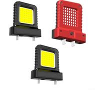 3 lanterne per utensili elettrici da 21 V con interfaccia regolabile, lampada portatile a LED per ispezione batterie al litio da 20 V, luce da lavoro compatta per cantiere e campeggio (3 pezzi rossi)