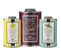 3 Lattine di Olio Extravergine di Oliva Aromatizzato 3x250ml | Tris Menta, Limone e Fruttato Leggero | 13 di Ilaria