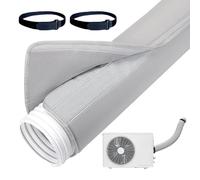 3-Layer Polyester Ac Hose Insulation Wrap, Adjustable Waterproof Duct Vent Cover Sleeve, 58.27 by 19.69 Inch Energy-Efficient Pipe Guard for Tube Protection and Longevity Shielding