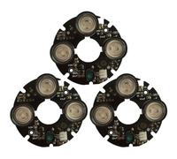 3 LED IR a 3 array, faretti a infrarossi, scheda LED IR 3X per telecamere CCTV, visione notturna (diametro 53 mm)