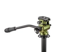 3 Legged Thing AirHed Vision - Testa video compatta fluida con morsetto Arca-Swiss girevole a 90°, supporto per treppiede Pan & Tilt con piastra QR7, supporta fino a 5 kg (verde muschio)