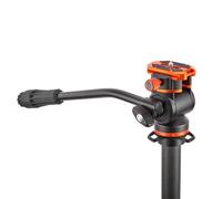 3 Legged Thing AirHed Vision - Testa video compatta fluida con morsetto Arca-Swiss girevole a 90° | Supporto per treppiede Pan & Tilt con piastra QR7 - Supporta fino a 5 kg (lava)